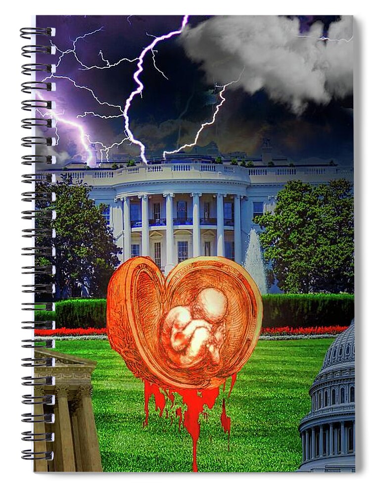 Abortion Spiral Notebook featuring the digital art Disrespecting Nature by Norman Brule