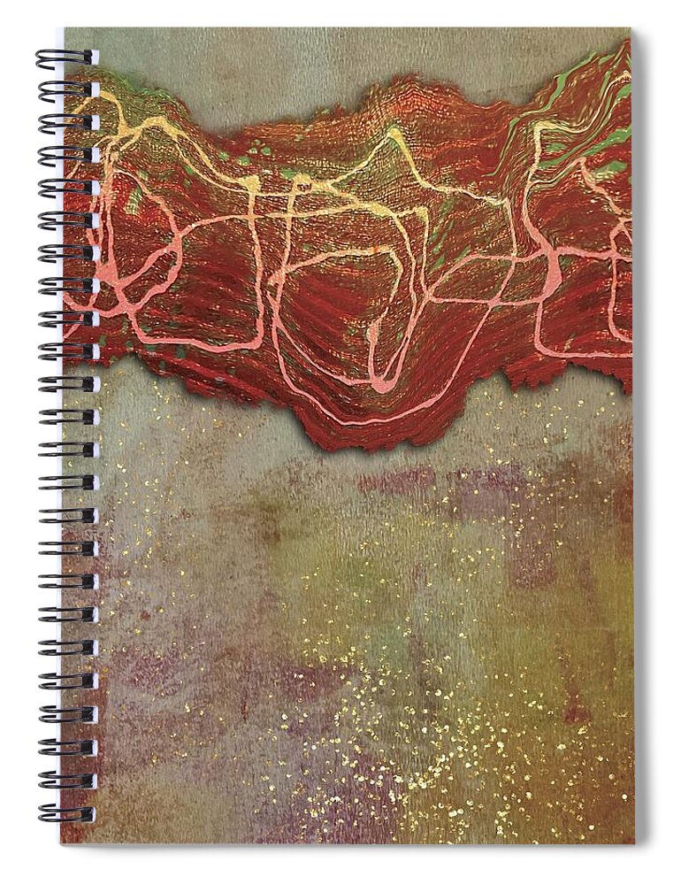 Dissonance Spiral Notebook featuring the digital art Dissonance by Judi Lynn