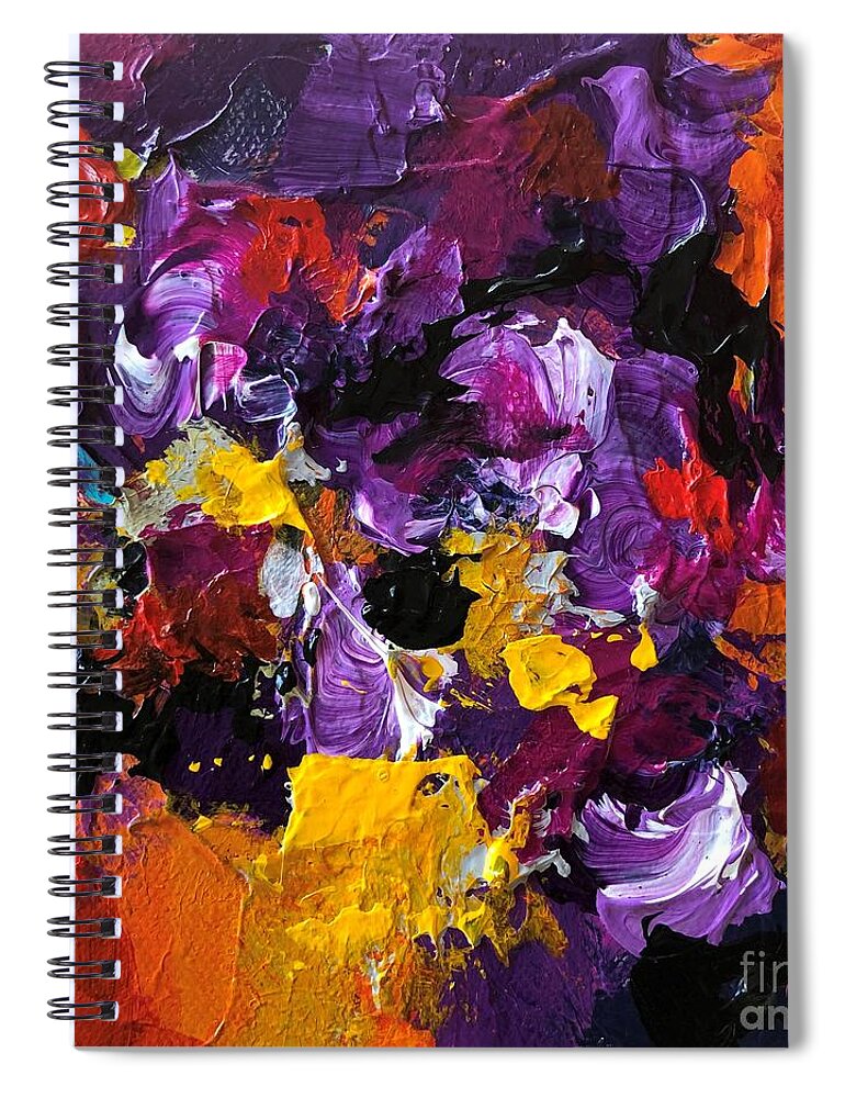  Spiral Notebook featuring the painting Divine 2 by Preethi Mathialagan
