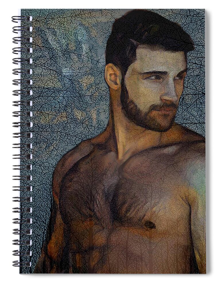 Sexy Spiral Notebook featuring the digital art Dmitry by Richard Laeton