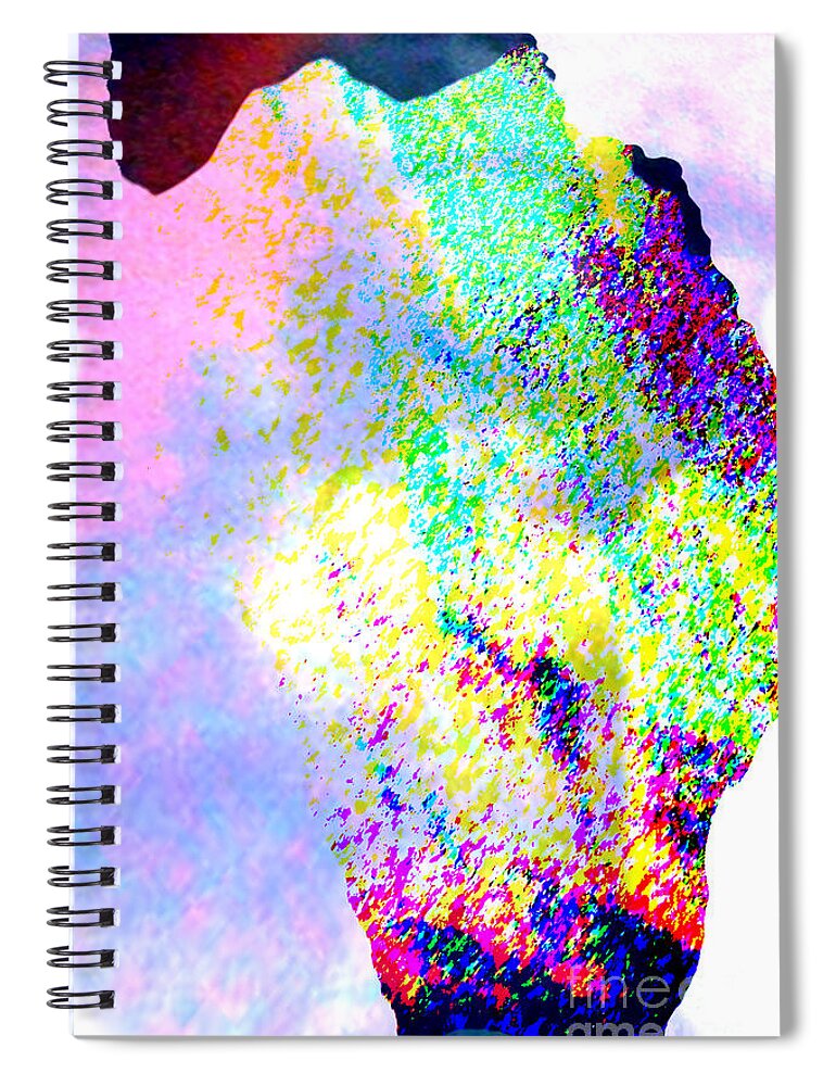 Contemporary Art Spiral Notebook featuring the digital art Do our souls speak different languages? by Jeremiah Ray