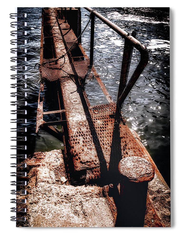 Docking Spiral Notebook featuring the photograph Docking for rust by Micah Offman