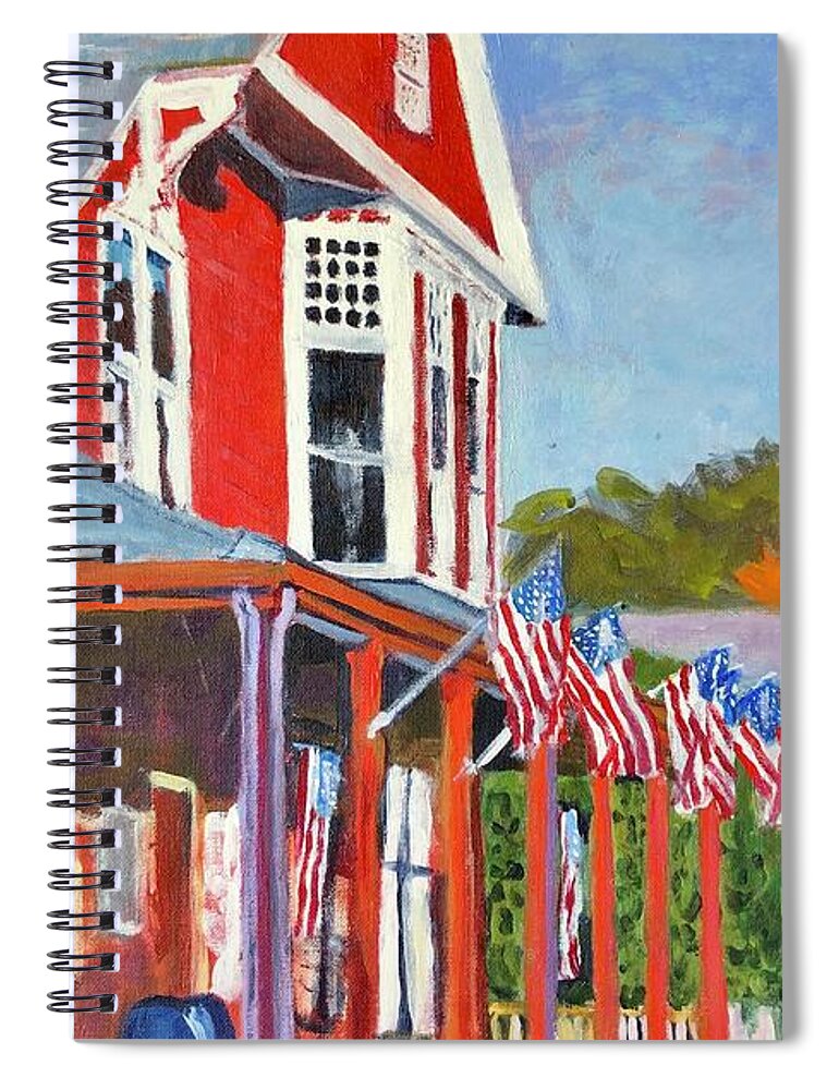 Dodges Store Spiral Notebook featuring the painting Dodges Store by Cyndie Katz