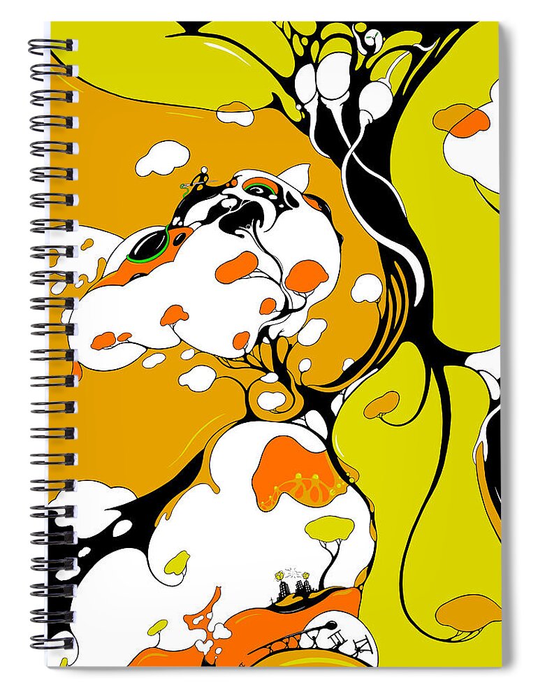 Cat Spiral Notebook featuring the digital art Domesticated by Craig Tilley
