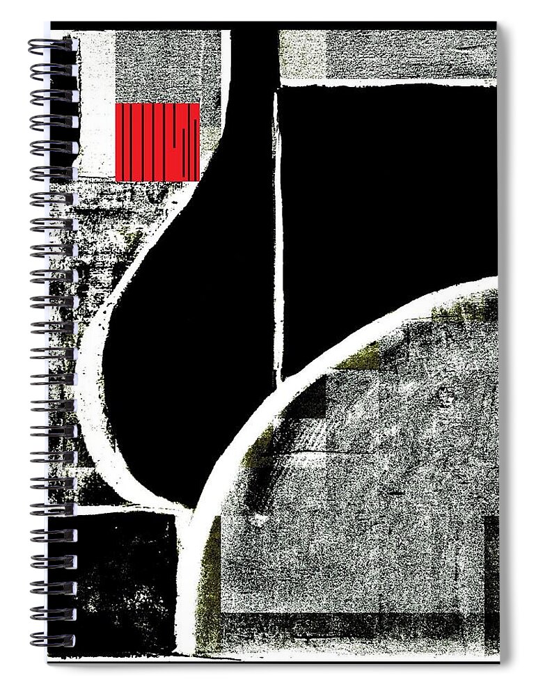 Dominance Spiral Notebook featuring the painting Dominance - Red by VIVA Anderson