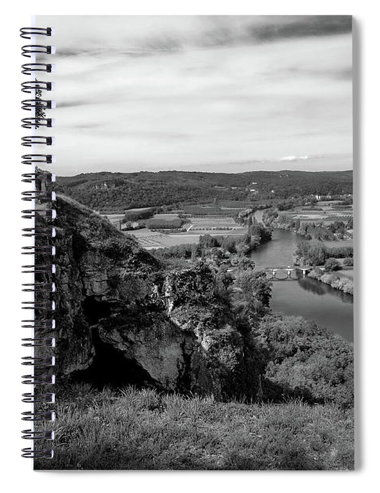 Aquitaine-limousin-poitou-charentes Spiral Notebook featuring the photograph Domme viewpoint by Seeables Visual Arts