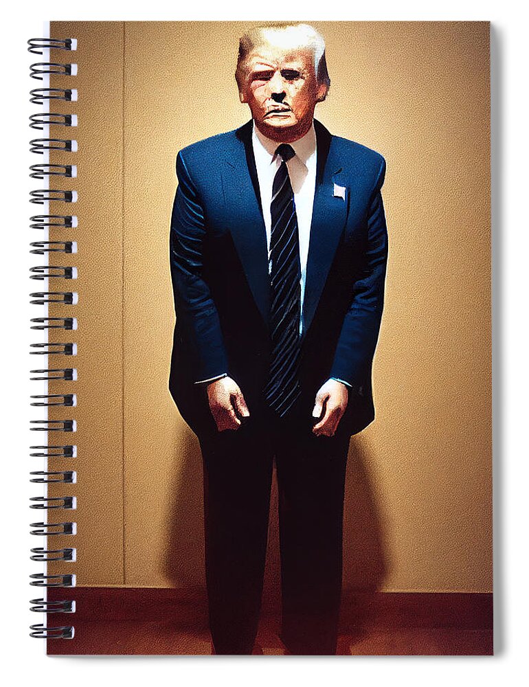 Fashion Spiral Notebook featuring the painting Donald trump by Diane arbus 14f244db 145b 424d 8141 c4ace16fc1c4 by MotionAge Designs