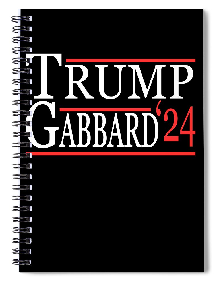 Election Spiral Notebook featuring the digital art Donald Trump Tulsi Gabbard 2024 by Flippin Sweet Gear