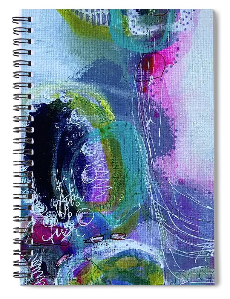 Blue Spiral Notebook featuring the painting Don't Be A Tattle Tail by Darlene Watson