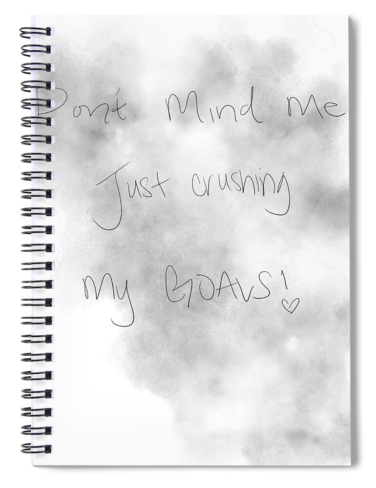 Inspiration Spiral Notebook featuring the digital art Don't Mind Me by Amber Lasche