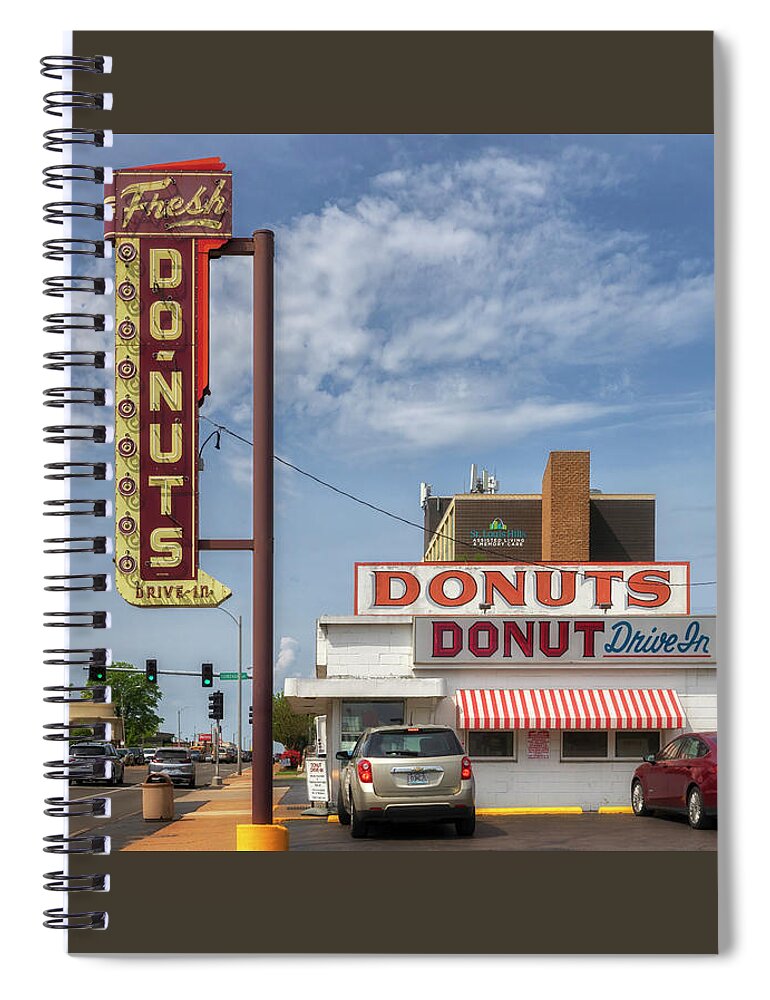 Route 66 Spiral Notebook featuring the photograph Donut Drive In - Route 66 - St Louis by Susan Rissi Tregoning