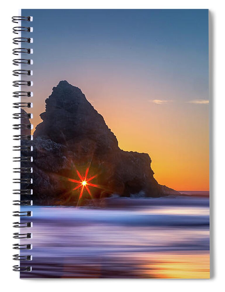 Arch Spiral Notebook featuring the photograph Door to the Sun by Peter Tellone