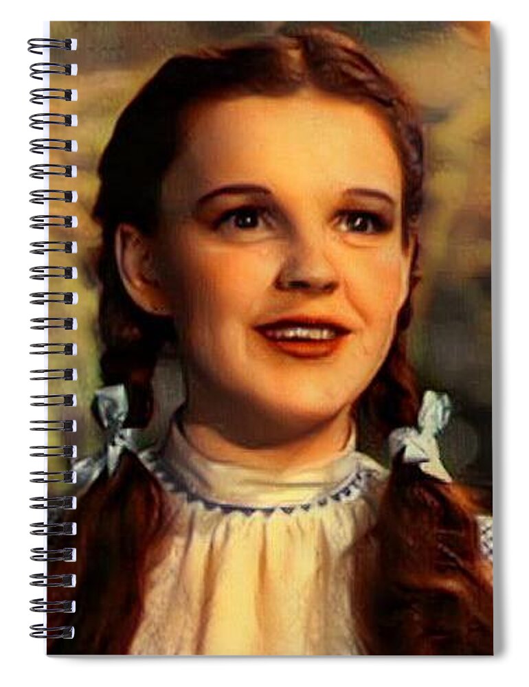 Dorothy Spiral Notebook featuring the mixed media Dorothy of the Wizard of Oz by Teresa Trotter