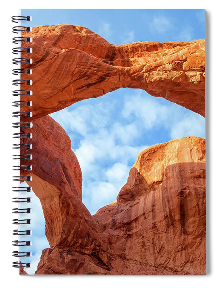 Landscape Spiral Notebook featuring the photograph Double Arches by Jonathan Nguyen