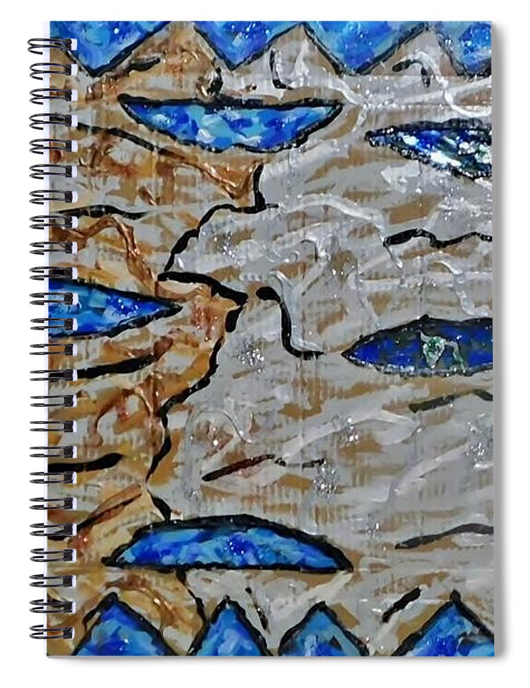Eagle Spiral Notebook featuring the mixed media Double Eagle Medieval Armour Grouping by Kevin OBrien