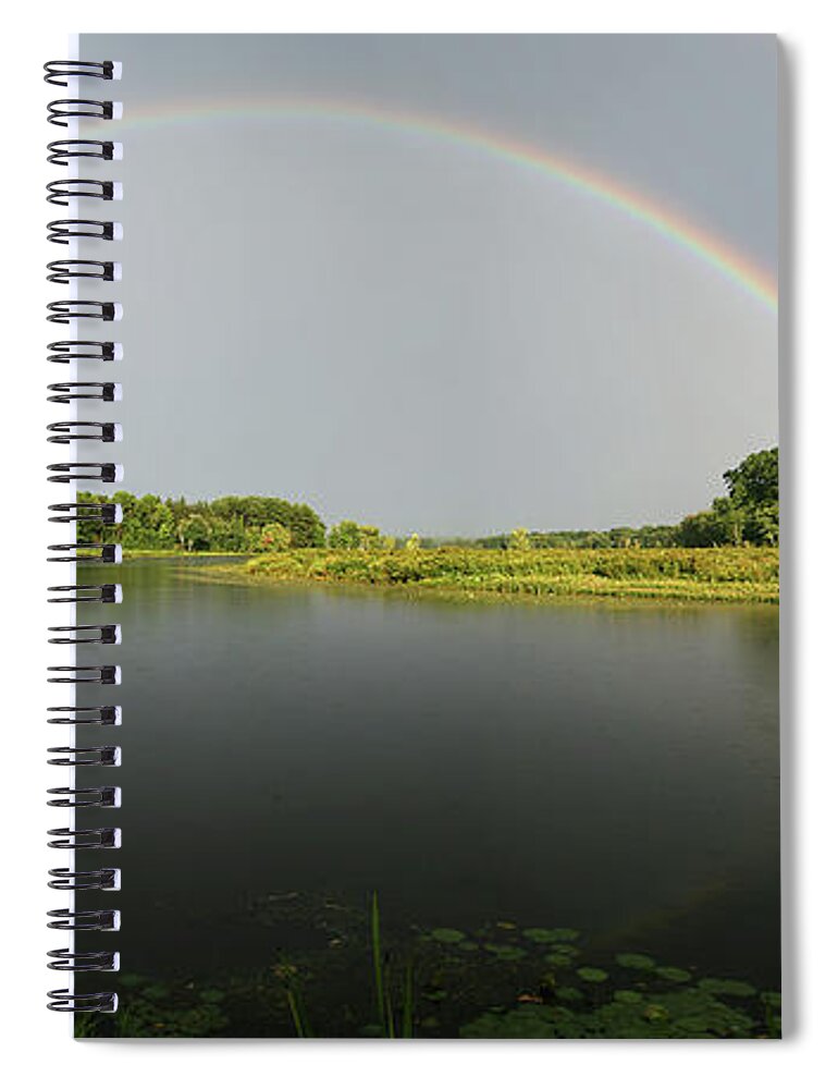 Rainbow Spiral Notebook featuring the photograph Double Rainbow by David Pratt