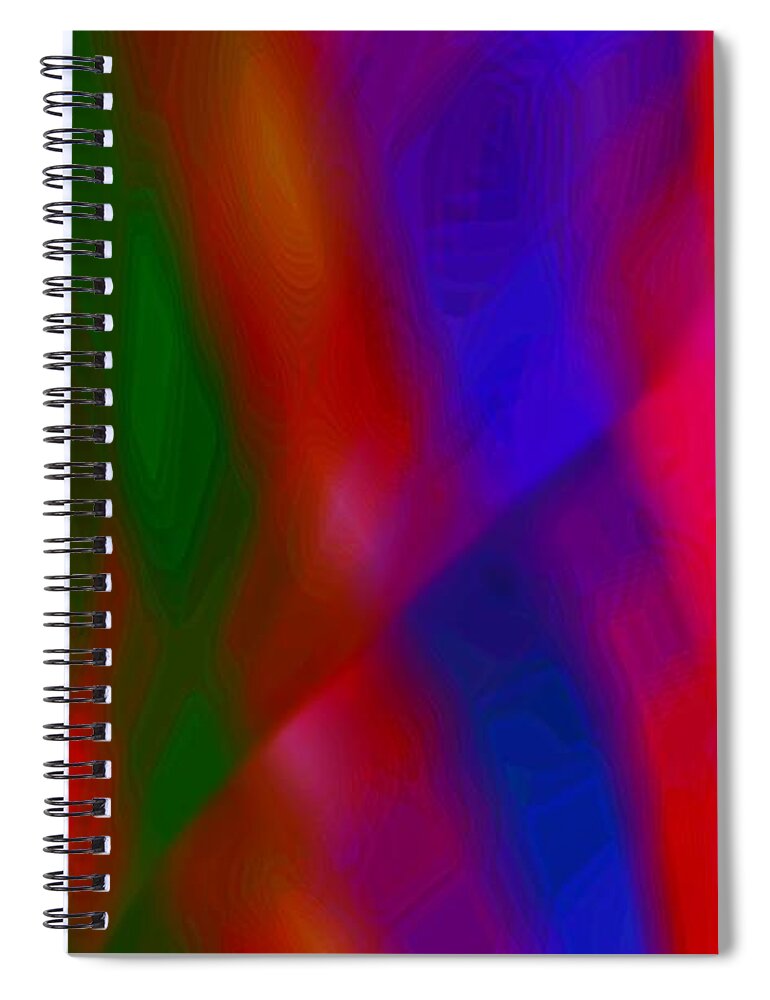 Iridescent Colors Spiral Notebook featuring the digital art Doubler by Glenn Hernandez