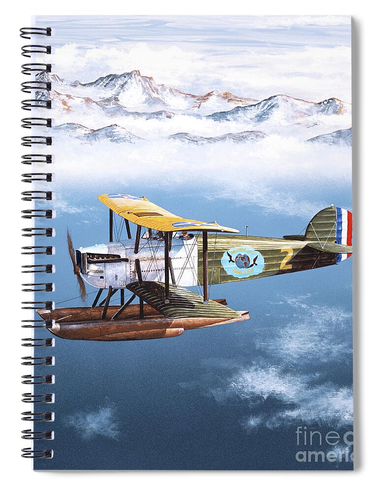 Aviation Spiral Notebook featuring the painting Douglas World Cruiser by Steve Ferguson
