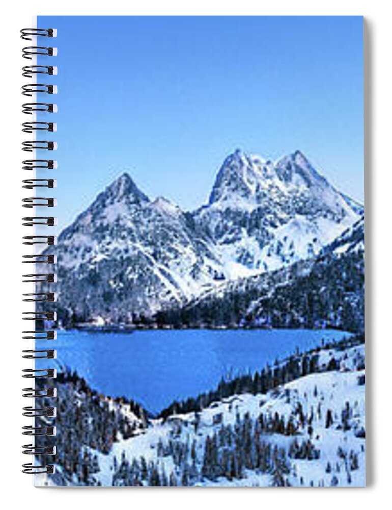 Australia Spiral Notebook featuring the photograph Dove Lake and Cradle Mountain under snow by Frank Lee