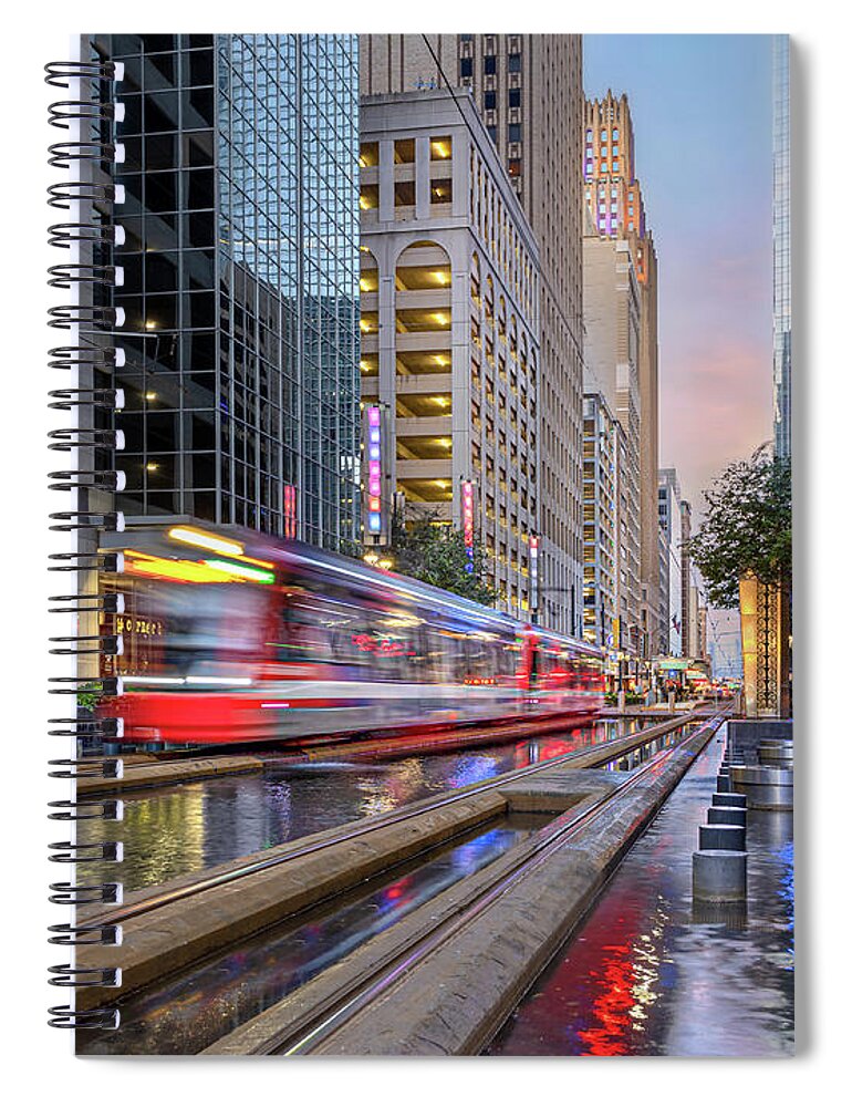 Downtown Spiral Notebook featuring the photograph Downtown Vibrance by James Woody
