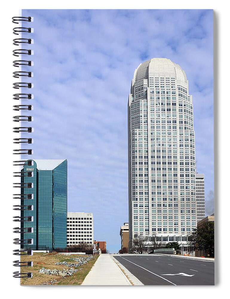 Bb&t Building Spiral Notebook featuring the photograph Downtown Winston Salem 1407 by Jack Schultz