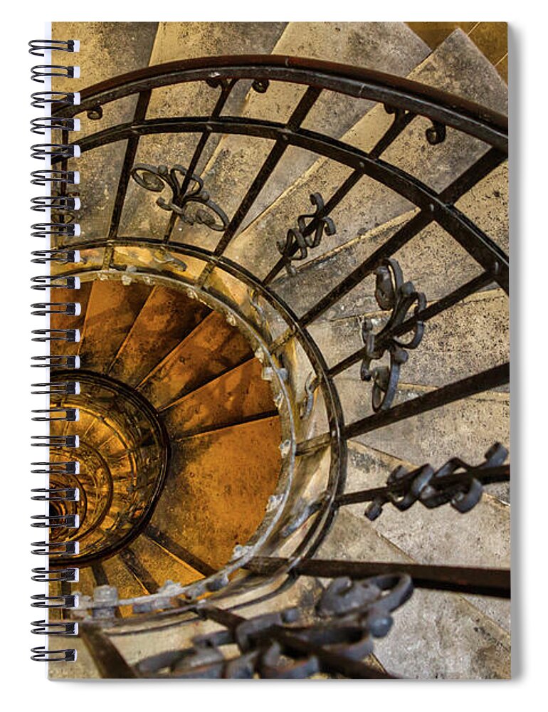 Abstract Spiral Notebook featuring the photograph Downward Spiral by Rick Deacon