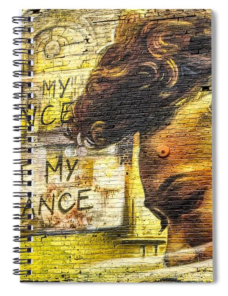 Graffiti Spiral Notebook featuring the photograph Dr Martins Mural by Raymond Hill