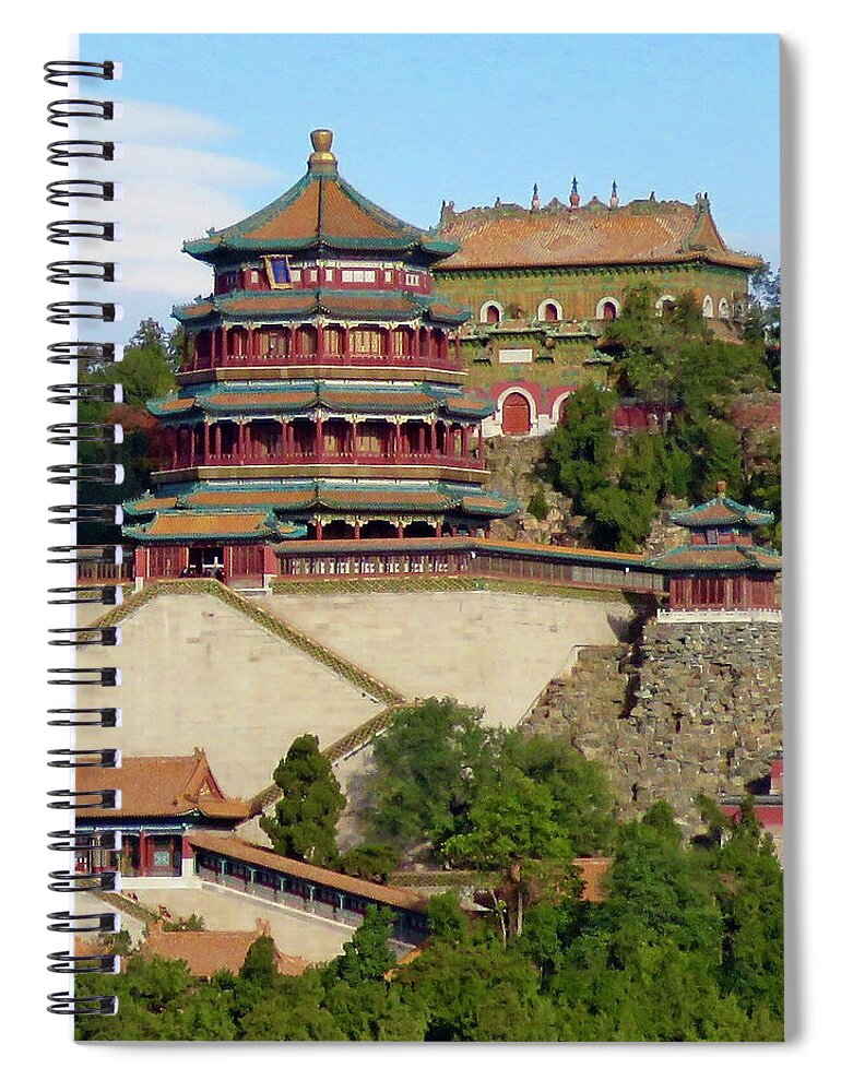 China Spiral Notebook featuring the photograph Temple at The Summer Palace by Kerry Obrist