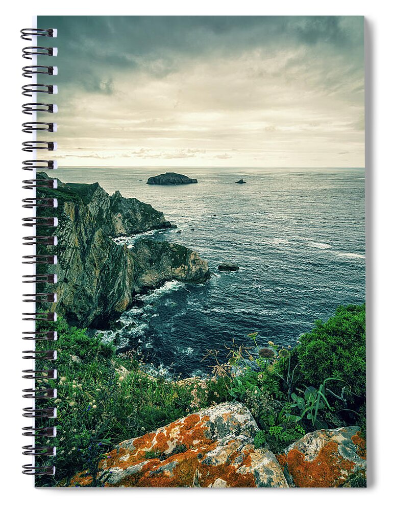 Asturian Coast Spiral Notebook featuring the photograph Dramatic Asturian Coast by Benoit Bruchez