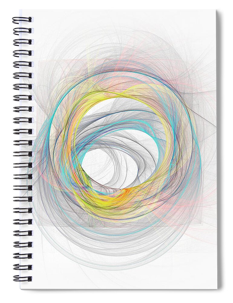 Rick Drent Spiral Notebook featuring the digital art Drawn In by Rick Drent