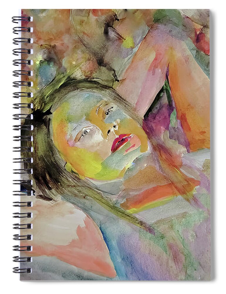 Dream Spiral Notebook featuring the painting Dream Away by Lisa Kaiser