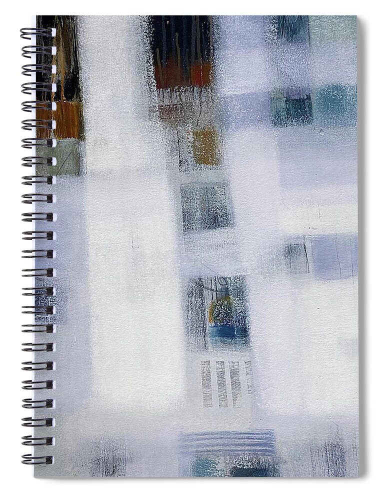 Abstract Spiral Notebook featuring the painting Dream III by Farhan Abouassali