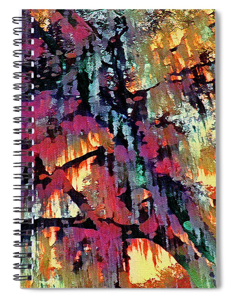 Psycadellic Spiral Notebook featuring the photograph Dream Moss With a Twist by Gina Fitzhugh