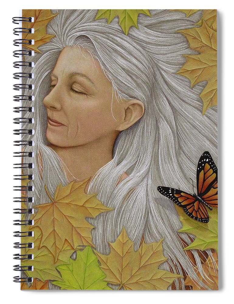 Kim Mcclinton Spiral Notebook featuring the drawing Dream Within a Dream by Kim McClinton