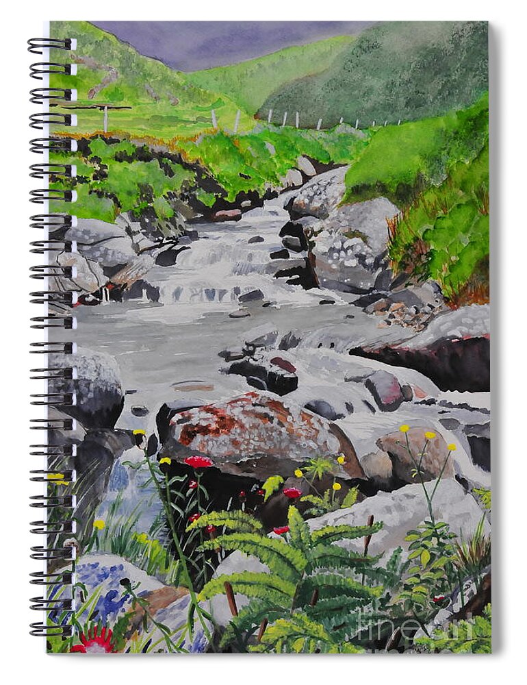 Ireland Spiral Notebook featuring the painting Dreaming of Ireland by John W Walker