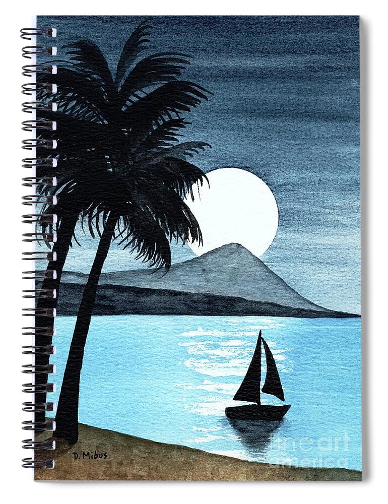 Hawaii Spiral Notebook featuring the painting Dreaming of Maui by Donna Mibus