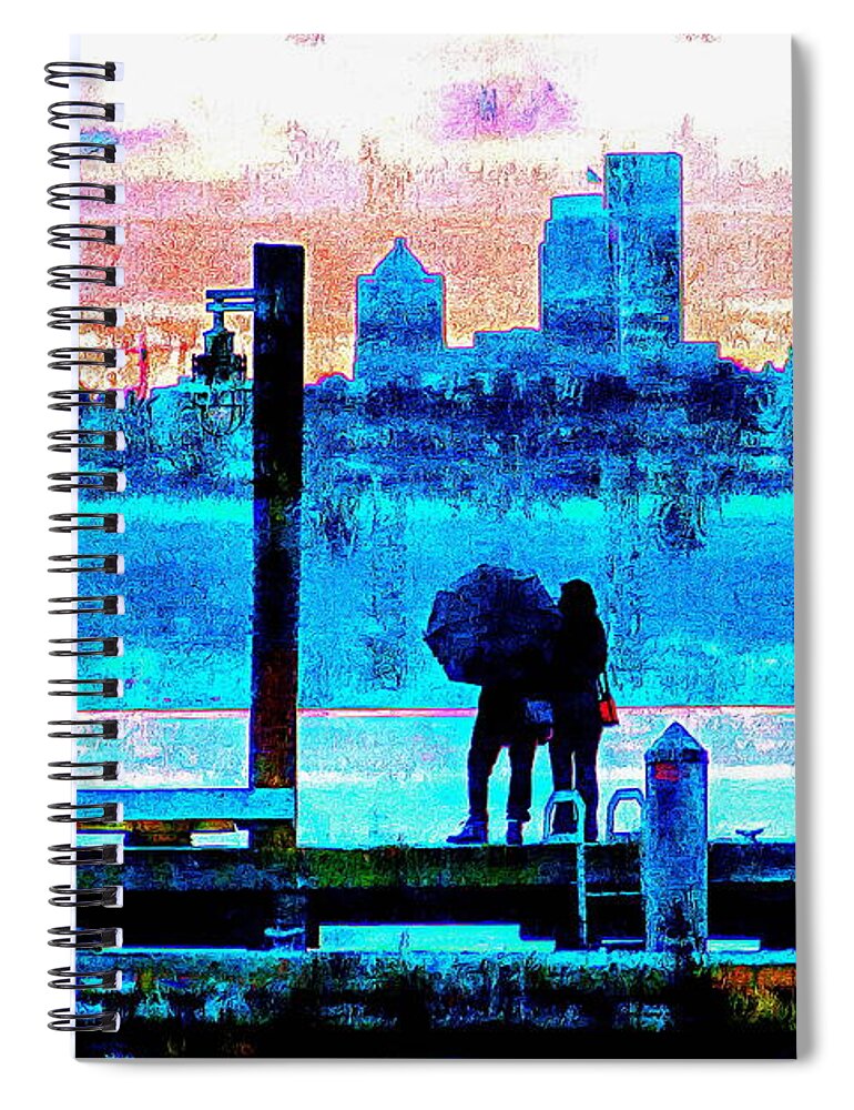 Rain Spiral Notebook featuring the photograph Dreaming of Sun in Seattle by Sea Change Vibes