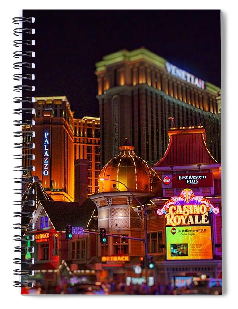  Spiral Notebook featuring the photograph Dreamscapes in Vegas by Rodney Lee Williams