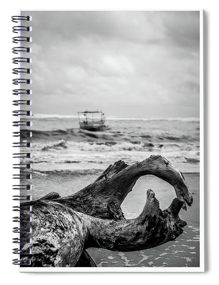 Costa Rica Spiral Notebook featuring the photograph Driftwood by Tito Slack