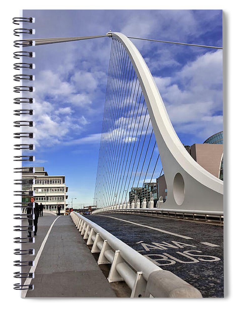 Modern Spiral Notebook featuring the photograph Dublin Bridge by Matthew Bamberg