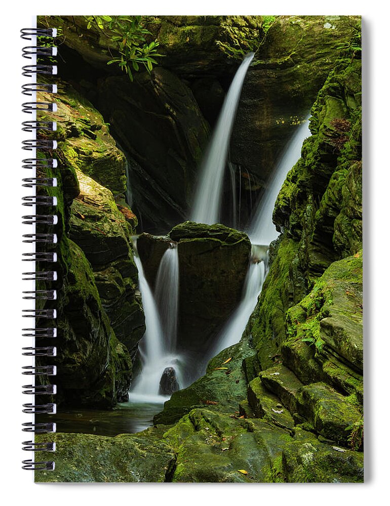 Blue Ridge Mountains Spiral Notebook featuring the photograph Duggars Creek Falls 1 by Melissa Southern