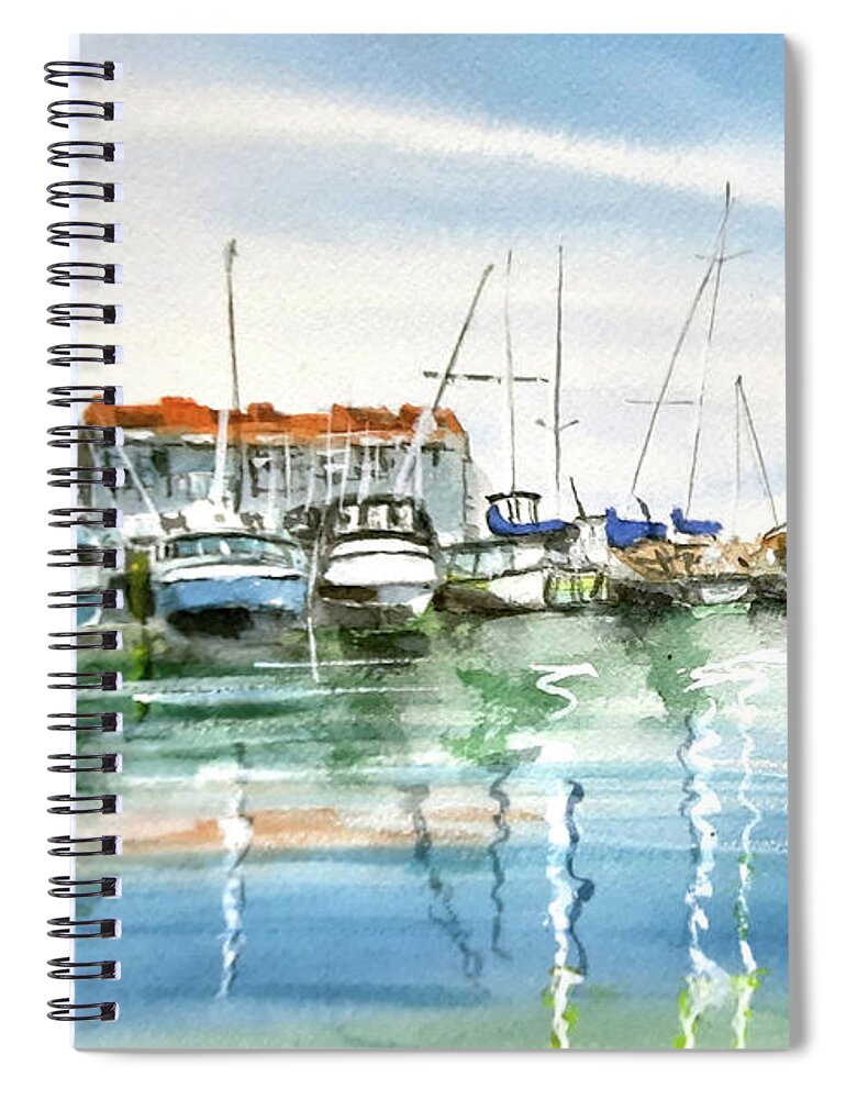 Dunedin Spiral Notebook featuring the painting Dunedin Impressions by Debbie Lewis