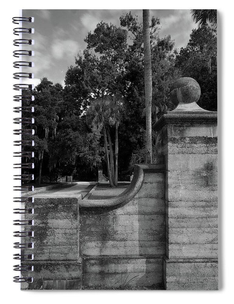 Building Spiral Notebook featuring the photograph Dungeness Gate, Cumberland Island, 2005 by John Simmons