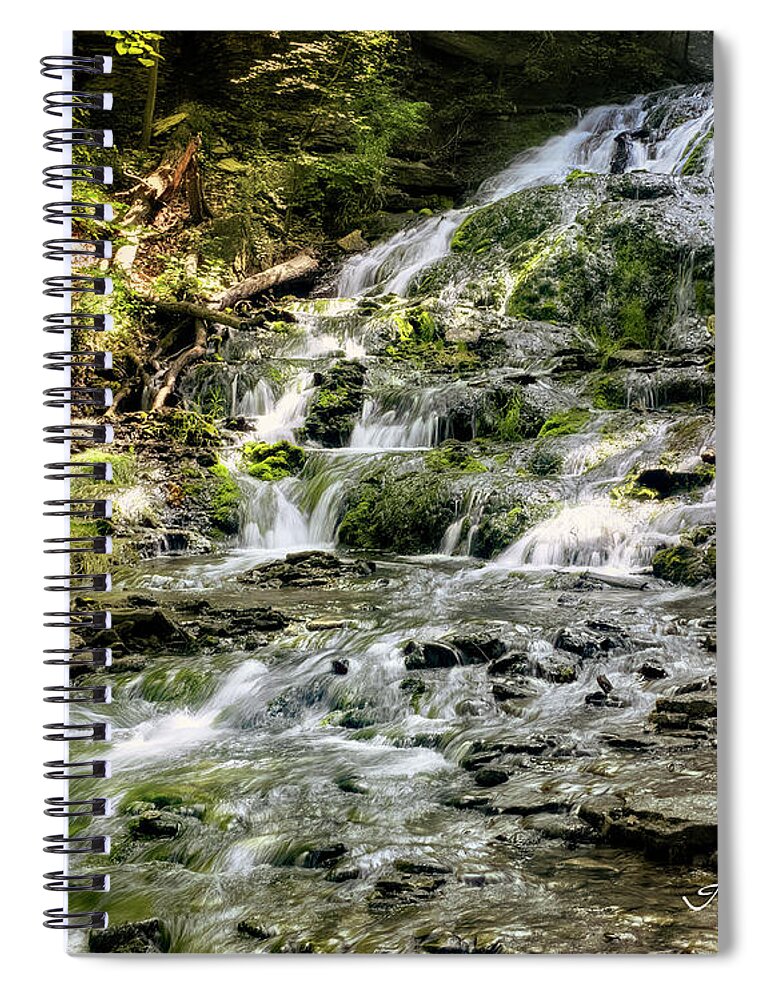 Dunning Spiral Notebook featuring the photograph Dunnings Spring Falls by Al Mueller