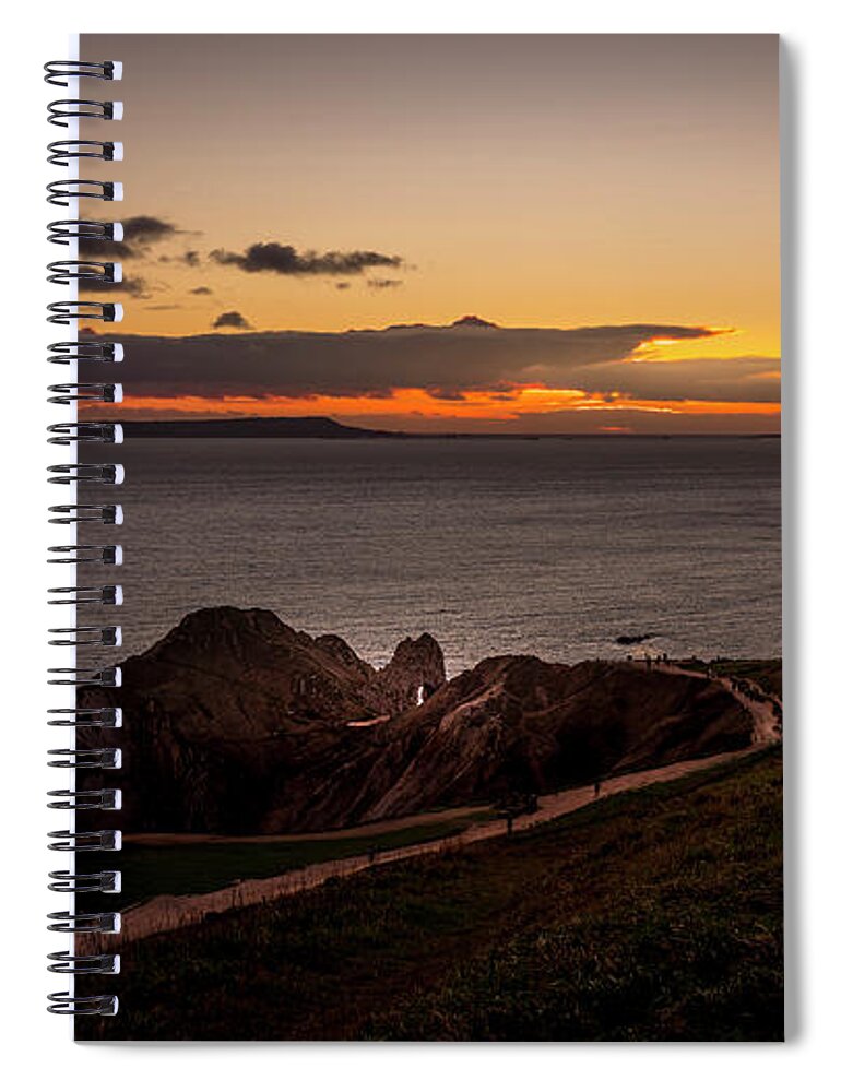 Durdle Spiral Notebook featuring the photograph Durdle Door Coastal View by Chris Boulton