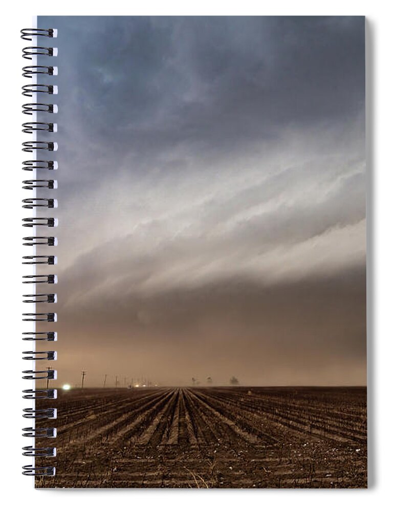 Supercell Spiral Notebook featuring the photograph Dusty Supercell Storm by Wesley Aston