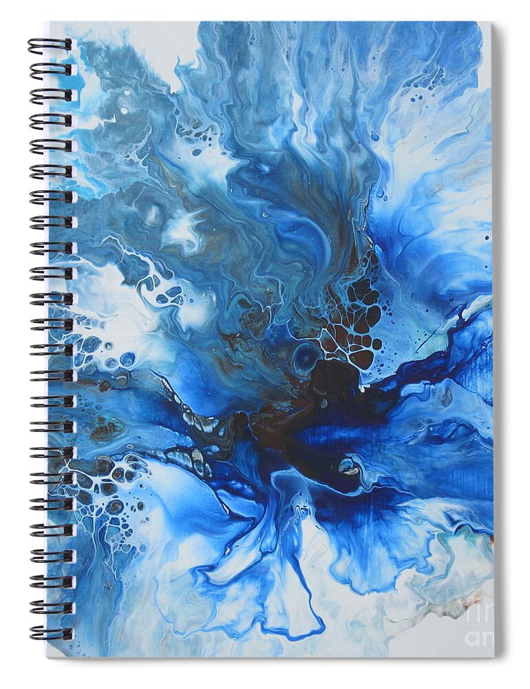 Blue Spiral Notebook featuring the painting Dutch Blue by Deborah Ronglien