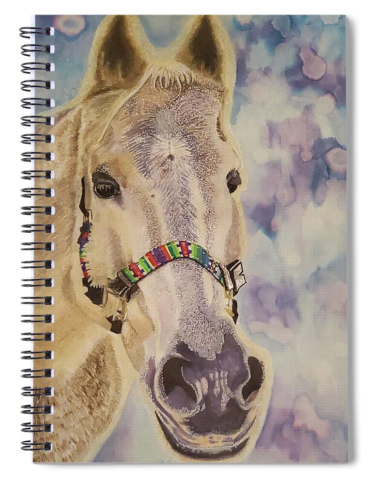 Horse Spiral Notebook featuring the painting Dylan by Equus Artisan