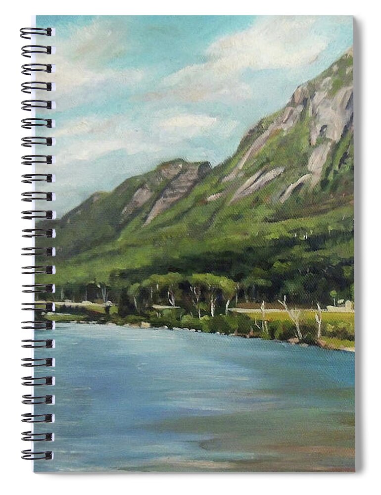 Eagle Cliff Spiral Notebook featuring the painting Eagle Cliff New Hampshire by Nancy Griswold