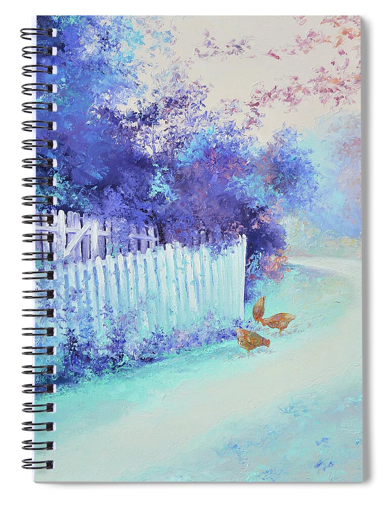 Autumn Landscape Spiral Notebook featuring the painting Early Autumn Light by Jan Matson